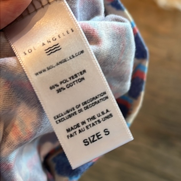 SOL ANGELES Anthropologie Blue and Purple Leopard Print Tee - small - Picture 13 of 15